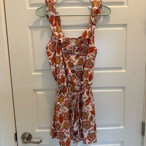 Floral women’s One Piece in Orange and White